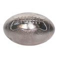thumbnail image 1 of Sagebrook Home Metal 7" Rugby Ball, Silver, 1 of 1
