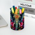 thumbnail image 5 of Portalápices compacto y funcional: portabolígrafos ideal y organizador de escritorio para maquillaje y artículos de arte, elefante colorido, 5 of 5
