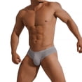 thumbnail image 4 of Ropa interior para hombre, de cintura baja, sexy, transpirable, moldeadora de cuerpo, ropa interior deportiva de color sólido para hombres, 4 of 6