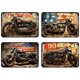 thumbnail image 1 of Placa Metal Vintage para Motocicleta Barra Pintura Hierro Rectangular 40x30cm 4 Uds., 1 of 9