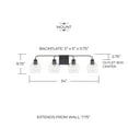 thumbnail image 4 of Capital Lighting 120041MB-426 Tanner 4 Light 34" Wide Bathroom Vanity Light - Black, 4 of 4