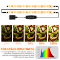 thumbnail image 3 of Tira De Luces Led Para Plantas Temporización Tira De Luces Usb Para Plantas Tira De Luces De Relleno De Plantas Adhesivas Con Sellado A Prueba De Agua Ahorro De Energía Cinco Engranajes Brillo Speravity HA025880-03, 3 of 7