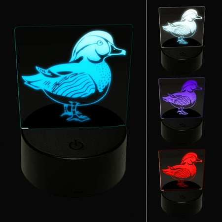 

Elegant Wood Duck LED Night Light Sign 3D Illusion Desk Nightstand Lamp