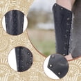 thumbnail image 3 of 2 pc Adjustable PU Leather Cord Bracelet with Cord Odin Norse Viking Amulet Gauntlet Wristband Cuff Wrist Guard for Men Black 235x260x9mm, 3 of 8