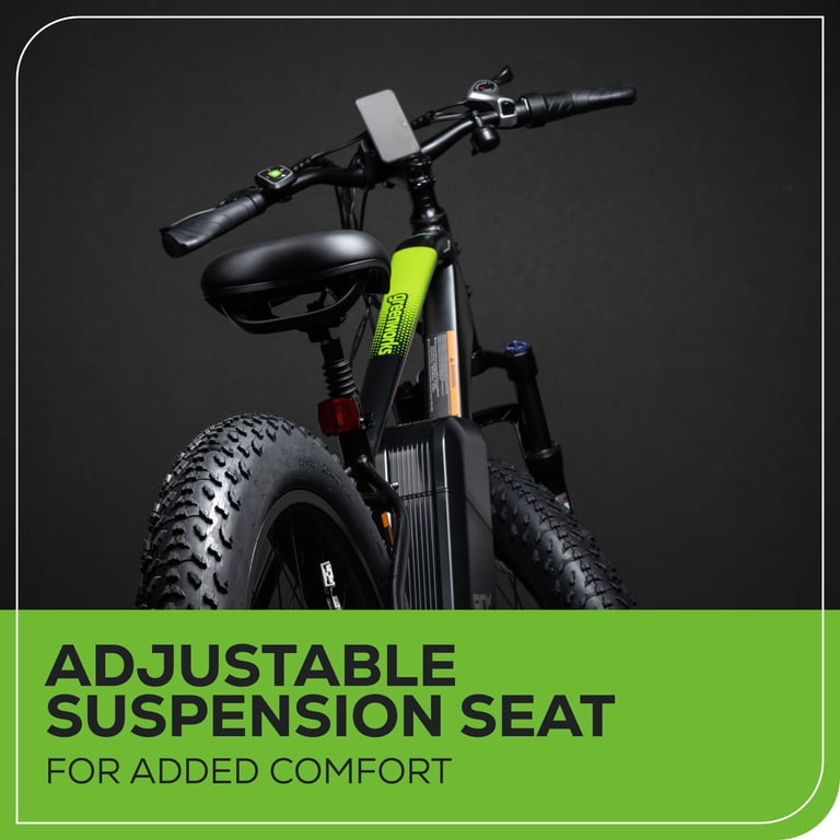 greenworks electric bicycle Greenworks 26 in. E Bike All Terrain, Fat Tire, 1 5Ah Battery & 6A Charger