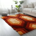 thumbnail image 4 of MDA Rugs Mateos Shag Red/Orange Contemporary Designed Area Rug 7' Round 6' Round Round, 4 of 4