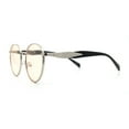 thumbnail image 6 of Mens Luxury Classic Round Metal Rim Hustler Fashion Sunglasses Silver Black - Beige, 6 of 8
