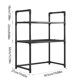 thumbnail image 3 of Organizador De Encimera De Cocina, Estante Para Microondas, Almacenamiento De Especias Y Toallas Para Despensa, Color Negro, 3 of 9