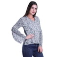 thumbnail image 2 of Moomaya Kurta Col Kurta Dentelle Détails Imprimé Manches Longues Tunique, 2 of 5