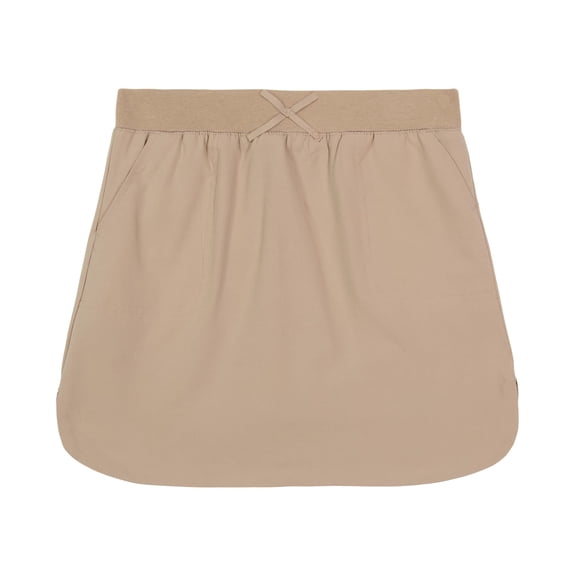Falda IZOD para Niña talla 16 color caqui con bolsillos y resistencia a arrugas