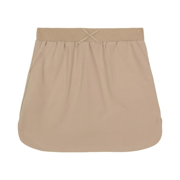 Falda IZOD para Niñas estilo Scooter con Cintura elástica color Caqui talla 6X