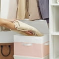 thumbnail image 3 of GRANNY SAYS Storage Baskets with Lids, Decorative Storage Boxes, Foldable Clothes Storage Bins for Closet, Pink, 2-Pack, 3 of 8