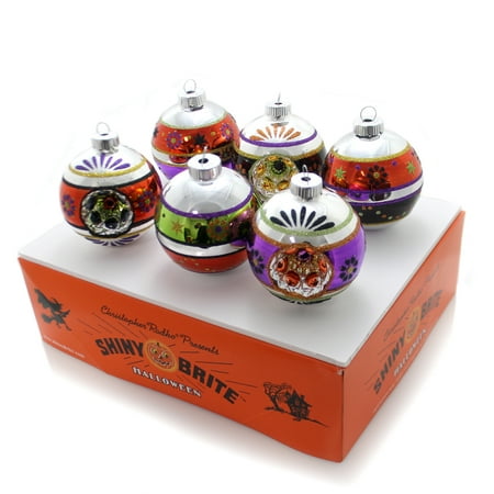 Christopher Radko DECORATED ROUNDS w/ REFLECTORS Shiny Brite Halloween 4026977