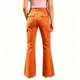 thumbnail image 3 of Grblisyd School Uniform Pants for Girls Flare High Waist Dress Trousers Fashion Button Trouser Back To School Outfits, 3 of 4