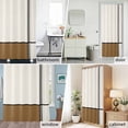 thumbnail image 6 of Abstract Fabric Shower Curtain Modern Brown Stripes Lines Washable Shower Curtains for Bathroom, Waterproof Bath Curtain with Hooks Home Decor 72x84in, 6 of 8