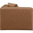 thumbnail image 6 of Meridian Furniture Cube Brown Vegan Leather Corner Chair, 6 of 8
