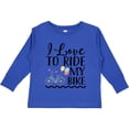 thumbnail image 3 of Inktastic Bicycle I Love to Ride My Bike Girls Long Sleeve Toddler T-Shirt, 3 of 5