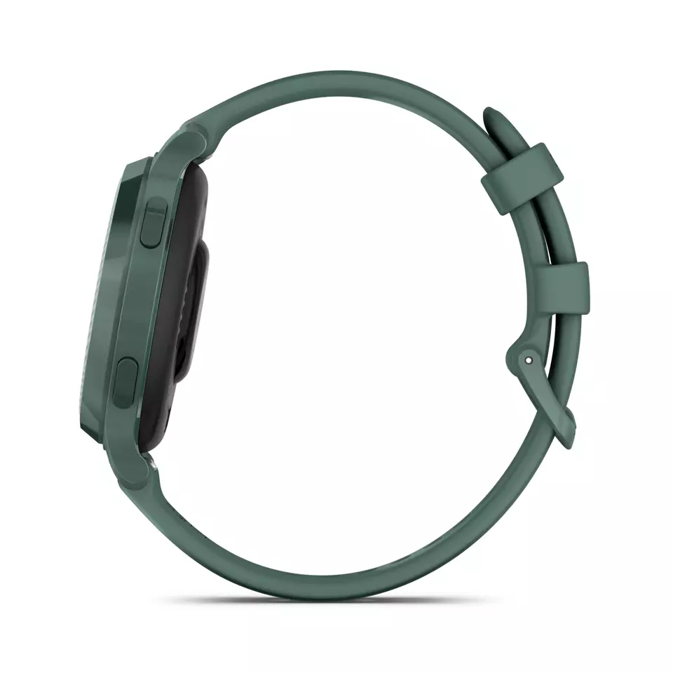 Garmin Lily 2 Active 38 mm Women Stylish GPS Smartwatch Jasper Green w Black EarBuds