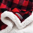 thumbnail image 5 of BEAUTEX Sherpa Throw Blanket Fleece Blanket, Super Soft and Cozy Plaid Plush Blanket (Red, Throw 50" x 60"), 5 of 6