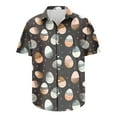 thumbnail image 5 of Awdenio Shirts for Men New Arrival Valentine Easter Top V Neck Printed Shrits with Pockets, 5 of 5