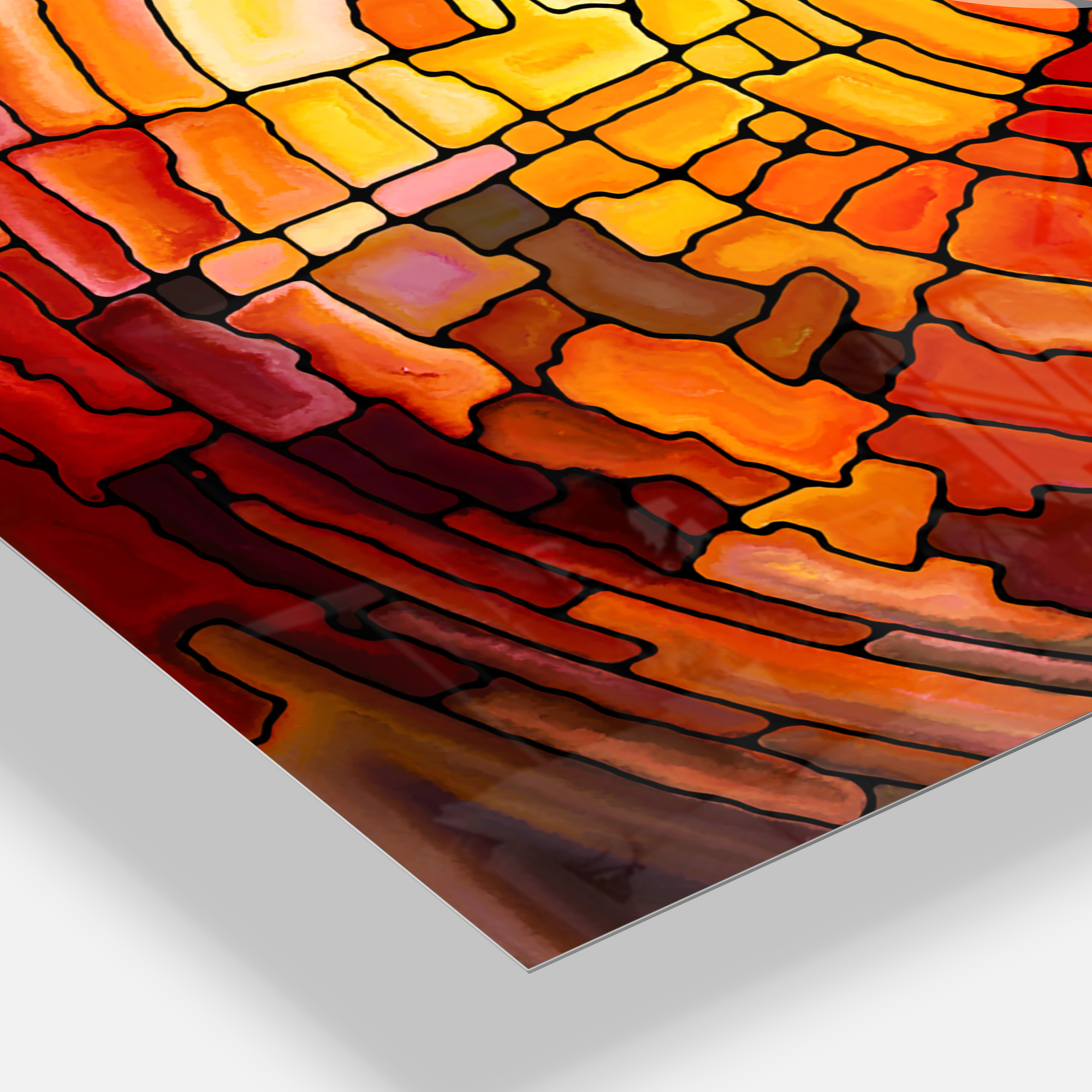 Designart 'Return of Stained Glass' Modern Wall Clock
