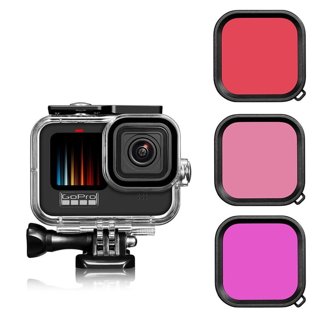 Waterproof Protective Case Accessory Kit for GoPro Hero 11/10/9 Underwater Diving Cover with Waterproof Housing