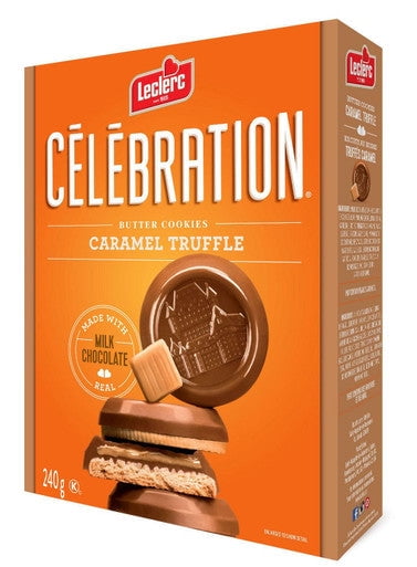 LECLERC CELEBRATION GALLETAS C/CHOCO C/LECHE MANTEQ RELLE/TRUFA