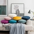 Solid Color Round Throw Pillow Cover Round Pillow Sham for Home