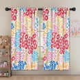 thumbnail image 5 of Blackout Kids Curtains,Vibrant Mixed Pioneer Flower Pattern Childrens Insulated Curtains Set Of 2,Bedroom Essentials,Toddler Room Decor 52x63in(132x160cm), 5 of 5