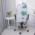 thumbnail image 4 of Swivel Computer Gaming Chair Cover Stretch Armchair Cover Green Leaf, 4 of 9