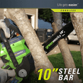 thumbnail image 4 of Greenworks Tronçonneuse Sans Fil 24 V, Batterie 2,0 AH Incluse, 20362, 4 of 5
