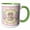Green/White, variant on 3drose, Regal Pastel Mod Damask Monogram Initial S, 15oz Two-tone Blue Mug