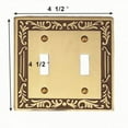 thumbnail image 4 of Victorian Switch Plate Double Toggle Wall Antique Solid Brass Renovators Supply, 4 of 4