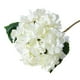 thumbnail image 4 of Arreglo floral de hortensias artificiales de tela de seda de 17,7 pulgadas con hojas verdes. Blanco, 4 of 9