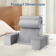 thumbnail image 4 of MOONORAH Reading Pillow for Sitting in Bed Adult,Backrest Pillow with Arms,Bed Chair Pillow with Big Pockets for Reading/Gaming/Resting/Watching TV,Medium 19" Grey, 4 of 8