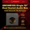 thumbnail image 2 of Q-POWER QBOMB 10" Sealed Car Subwoofer Sub Box Enclosure | QBOMB10S Single, 2 of 12