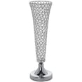 thumbnail image 2 of Balsa Circle 2 Pieces 22" Faux Crystal Beaded Trumpet Vases Wedding Centerpieces Silver, 2 of 4