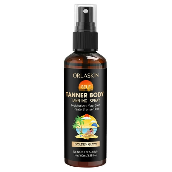 Sunless Tanning Spray for Face & Body - Natural Looking Glow, Streak-Free, Quick Dry, Vegan & Cruelty-Free