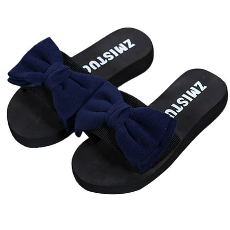 

Most Comfortable Flip Flops for Women Standing House Slippers for Women Flip Flop Style Flip Flops with Arch Support for Women Wide Women Bow Summer Sandals Slipper Indoor Outdoor Flip-flops Beach