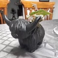 thumbnail image 4 of MesaSe Planter Pot Animal Shape Resin Cute Highland Cow Succulent Cactus Flower Container Home Decor, 4 of 12