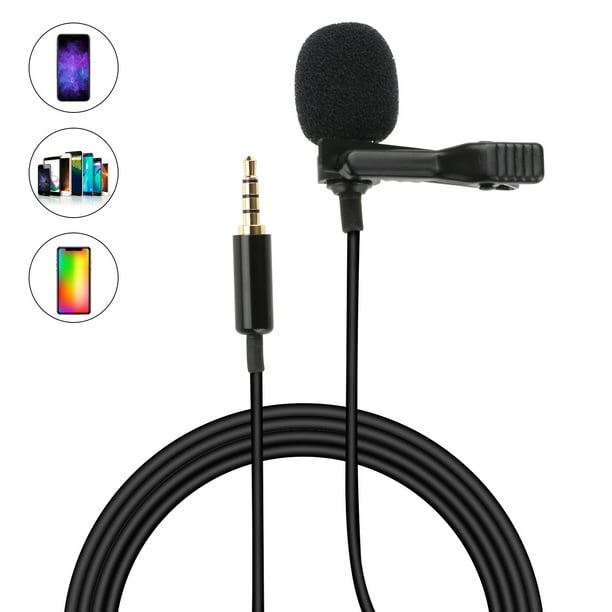 Professional Lavalier Lapel Microphone Mini Clip On Omnidirectional Condenser External Mic Perfect For Recording Youtube Interview Video Conference Podcast Iphone Asmr Noise Cancelling Mic Walmart Com Walmart Com