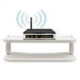 thumbnail image 4 of White Floating Router Shelf Wall Mounted Set-Top Box TV Components Storage Rack, 4 of 13
