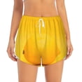 thumbnail image 2 of Goofa Yellow Lemon Printed Women 2 in 1 Running Shorts,Quick Dry Athletic Workout Shorts,High Waisted Athletic Shorts with Liner Pockets-Medium, 2 of 9