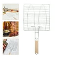 thumbnail image 3 of Miangastore Grilling Baskets For Vegetables Silver 1Set 17.1X9.1X0.6In Chromium Plating, 3 of 8