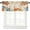 Orange Blue Brown, variant on Orange Pumpkins Fall Valances Window Treatment Farmhouse Decor, Thanksgiving Autumn Weeping Leaves Rod Pocket Valance Curtains for Living Room, Bedroom, Kitchen, 54" W x 18" L - 1 Panel