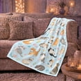 thumbnail image 5 of Playful Kittens Flowers Sofa Watercolor, Playful Pet Portrait Pattern, Warm Flannel Blanket for Living Room and Reading Nook, Cat Lovers Friendship Gift, Pet Lover Home Decor, 5 of 7