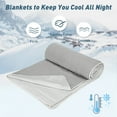 thumbnail image 3 of Catalonia Reversible Cooling Blanket, Lightweight Summer Comforter for Hot Sleepers, Silky Soft Summer Duvet Throw Size, 50x60 inches, Soft Breathable, Grey, 3 of 7