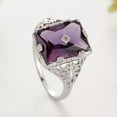 thumbnail image 2 of K-KED Fashion Cubic Zircon Charm 925 Silver Plated Ring Wedding Delicate Jewelry Sz 6-10-#3-10, 2 of 6