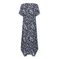 thumbnail image 5 of LOVZFMLL Robe Décontractée Mode Femme Imprimé Léopard Manches Courtes Col Rond Ample Gris 2TG, 5 of 5