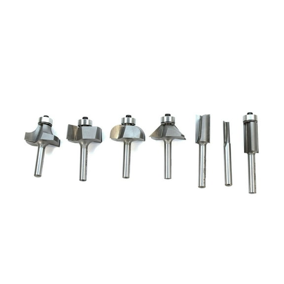 Whiteside Router Bits 402 Basic Router Bit Set, with 1/4" Shank, Retail Packaging, 6 Piece Set